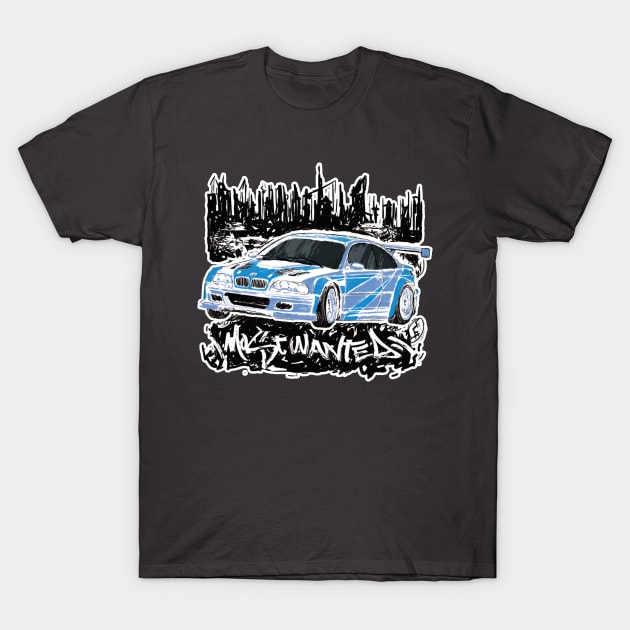 BMW M3 GTR Need For Speed Most Wanted T-Shirt by Ethan21Sparks